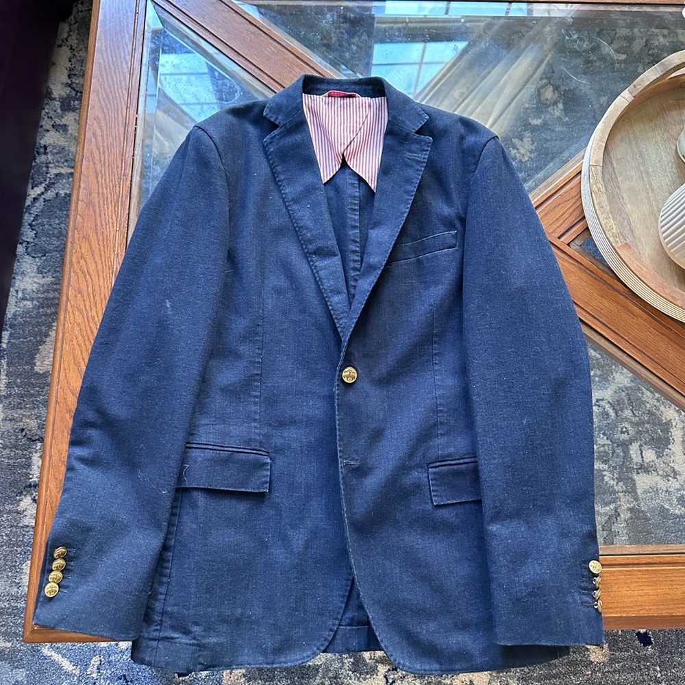 Brooks Brothers Red Fleece Denim Blazer